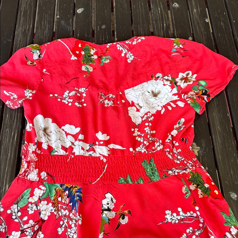 SHEIN Red Floral Maxi Dress - Picture 4 of 7